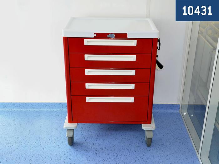 CHARIOT DE DISTRIBUTION DE MEDICAMENTS - H98 x L75 x P55 CM