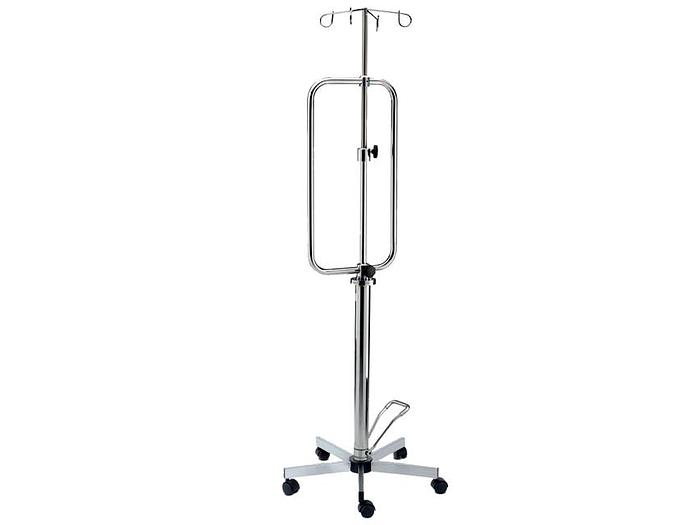 PORTE SERUM SUR ROULETTES A HAUTEUR VARIABLE avec pompe hydraulique