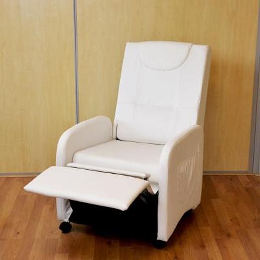 FAUTEUIL INCLINABLE BLANC SIMILI CUIR