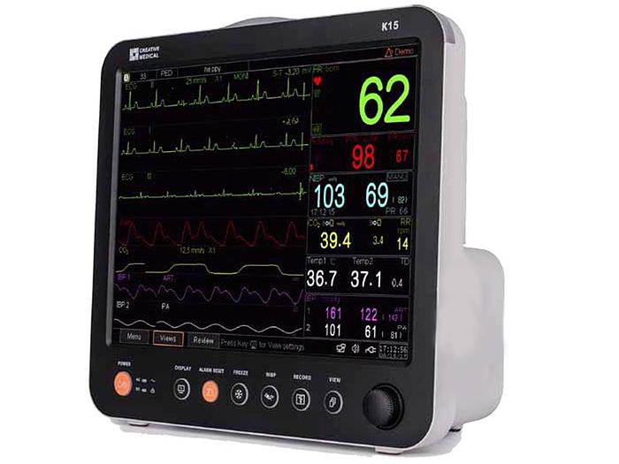 MONITEUR MULTIPARAMÈTRES TOUCHSCREEN 2 IBP + EtCO2 config.  K15