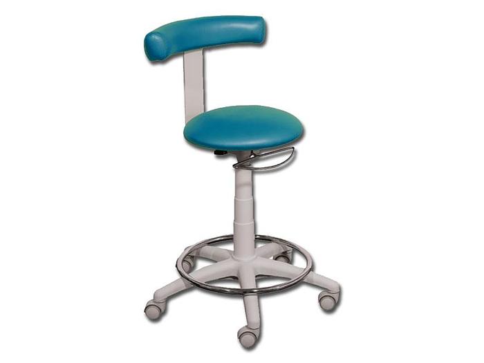 TABOURET avec anneau - bleu océan métalisé