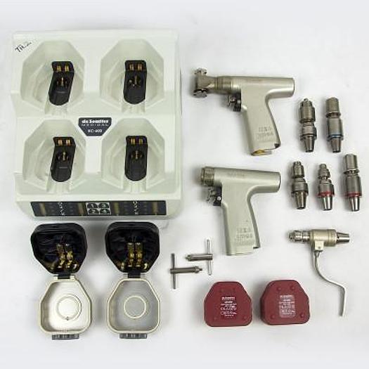 MOTEUR ORTHOPEDIQUE DE SOUTTER AVEC 2 BATTERIES, 5 MANDRINS ET CHARGEUR.