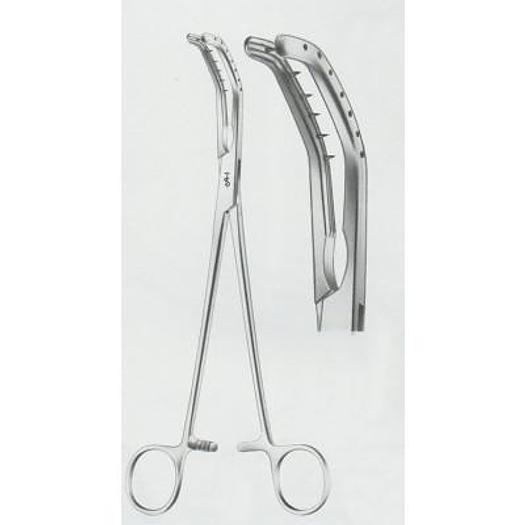 PINCE POUR BRONCHES AVEC POINTES SUR LE MORS