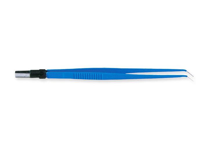 PINCES DROITES EU 18 cm - pointe coudée 0,3 mm
