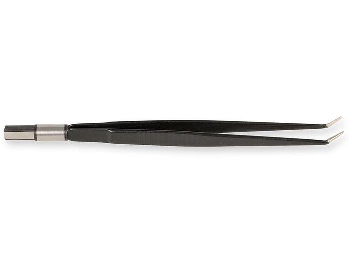 PINCE EU "NON STICK" DROITE 20 cm - pointe coudée 1 mm