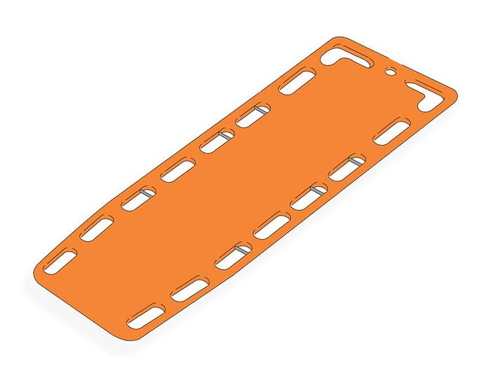 PLANCHE DORSALE AVEC BROCHES DE SÉCURITÉ - ORANGE