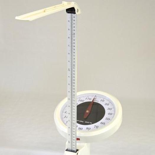 PESE PERSONNE 180 KGS A CADRAN HAUT ET TOISE 210 CM