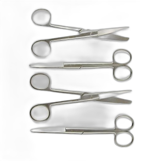 LOT DE 4 CISEAUX DROITS DAUPHINS 16CM