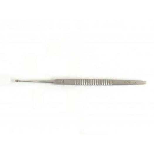 CURETTE FINE PLEINE PETIT MANCHE 2mm x 13,5cm (EAR CURETTE 2mm x 13,5cm)