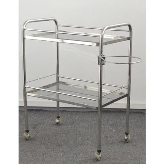 GUERIDON 2 PLATEAUX EN VERRE