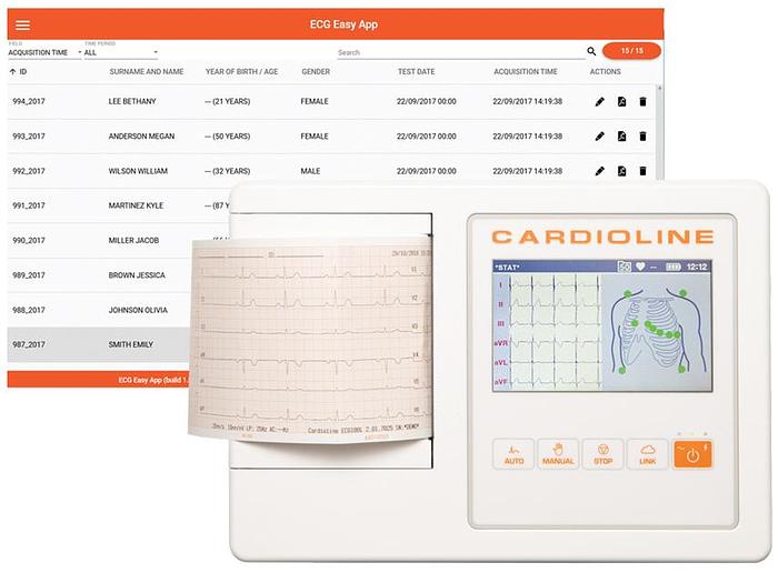 CARDIOLINE ECG100L GLASGOW - écran tactile couleur 5"