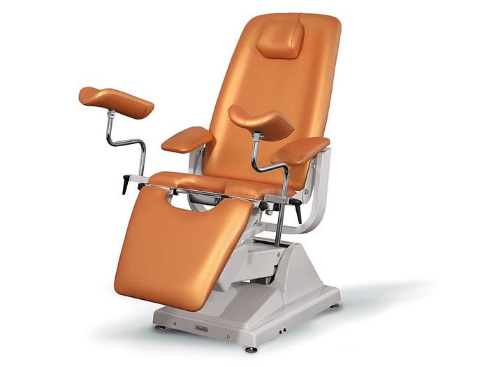 FAUTEUIL GYNÉCOLOGIQUE PROFESSIONNEL GYNEX - abricot métalisé