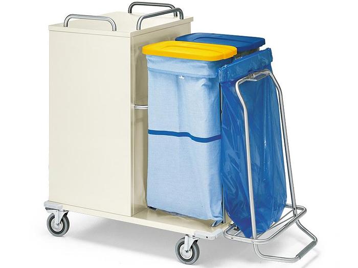 CHARIOT À LINGE FERMÉ - acier peint