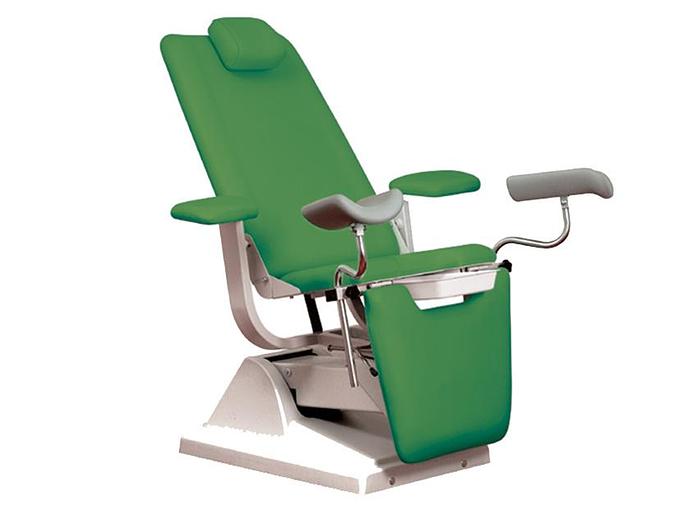 FAUTEUIL GYNÉCOLOGIQUE GYNEX avec support pour rouleau-vert
