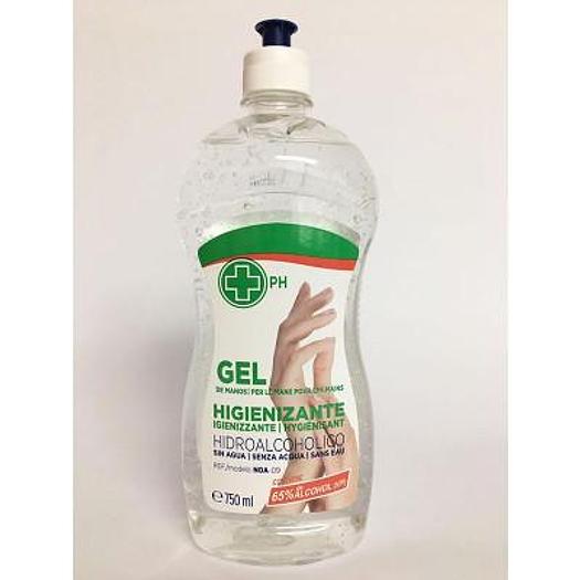 LOT DE 12 BOUTEILLES DE GEL HYDROALCOOLIQUE 750 ML