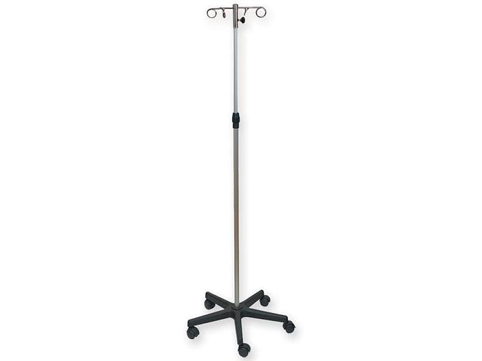 PORTE SERUM SUR ROULETTES A HAUTEUR VARIABLE - 4 crochets