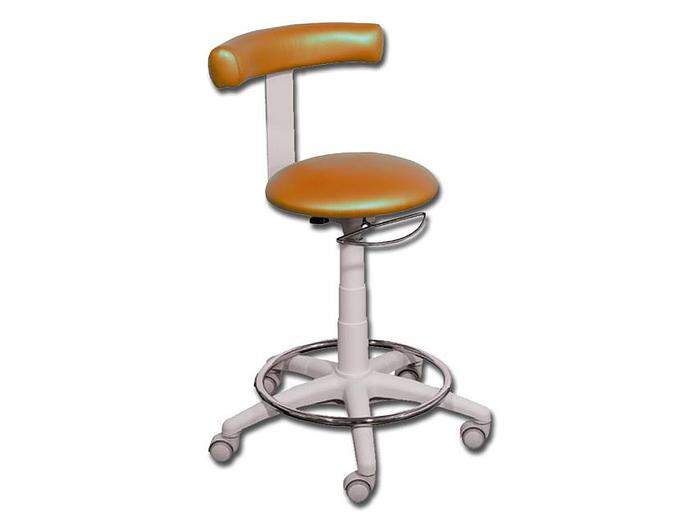 TABOURET avec anneau - abricot métalisé