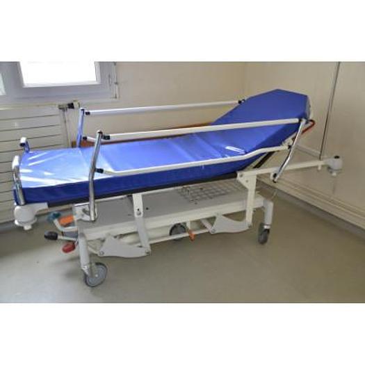 CHARIOT TRANSPORT ACIME FRAM, TETE PIED , DECLIVE PROCLIVE, AVEC PORTE SERUM, PARFAIT ÉTAT