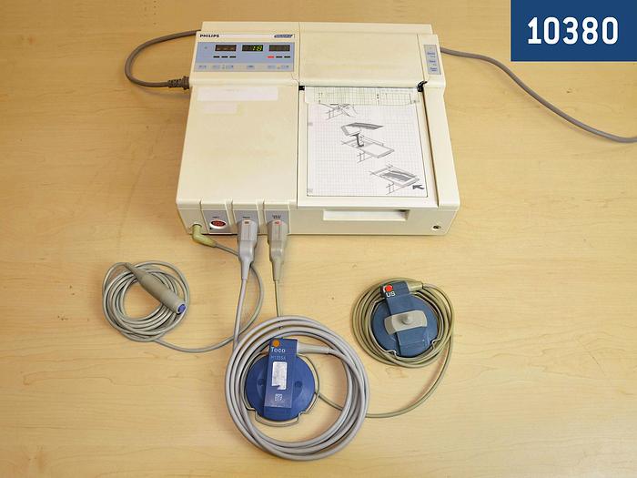 CARDIOTOCOGRAPHE PHILIPS SÉRIES 50 IP-2 AVEC 1 SONDE CARDIO, 1 SONDE CONTRACTION UTÉRINE ET UN CÂBLE FŒTAL