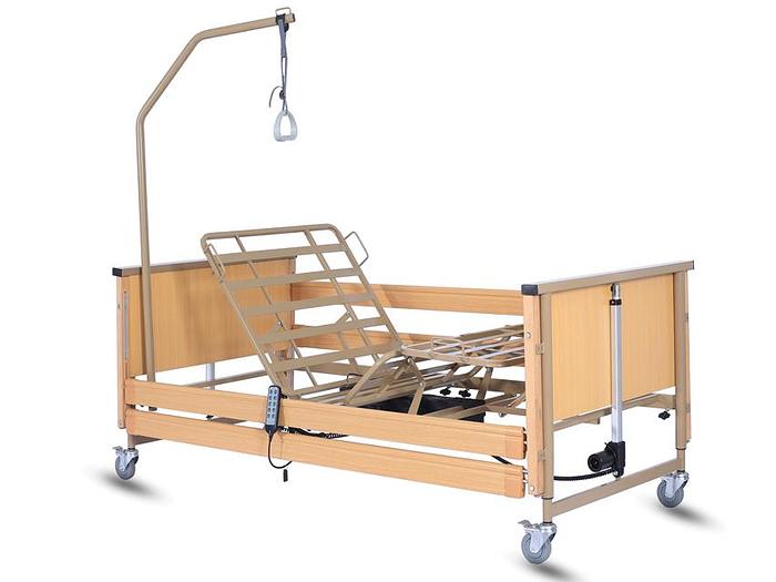 LIT ÉLECTRIQUE 3 MOTEURS, HAUTEUR RÉGLABLE 84-125 cm - 3 articulations - 4 sections