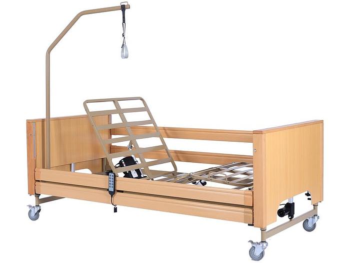 LIT ÉLECTRIQUE 4 MOTEURS, HAUTEUR RÉGLABLE 84-125 cm - 3 articulations - 4 sections