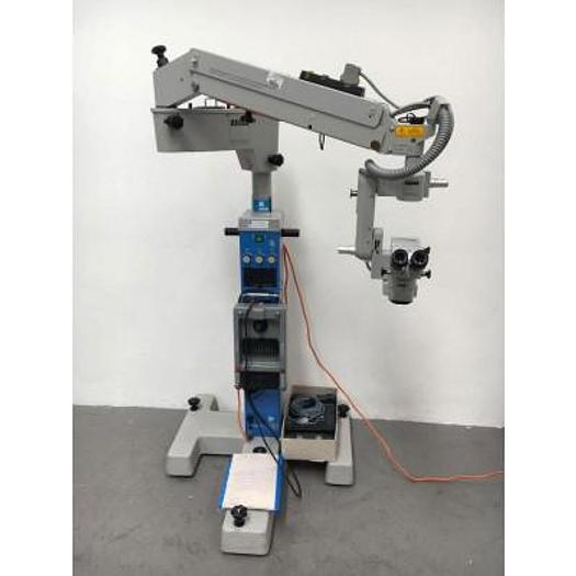 MICROSCOPE OPERATOIRE OPHTALMOLOGIE ZEISS OMPI CS AVEC ZOOM FOCUS ET XY COMMANDES A LA PEDALE