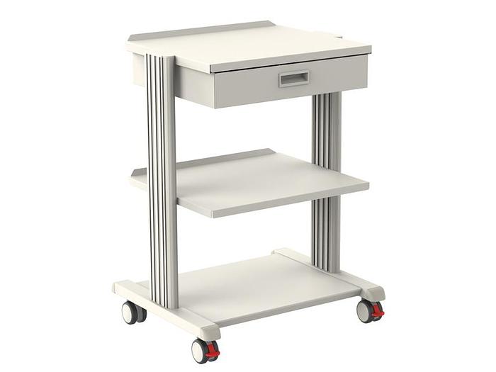 CHARIOT SMART - 2 tablettes 50x42 cm + base + tiroir