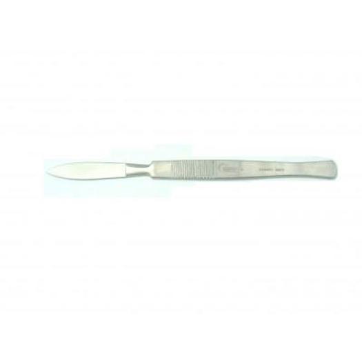 BISTOURI FIXE MANCHE PLAT 17 CM LAME CONCAVE DE 50 MM HOLTEX (FLAT HANDLE SCAPEL CONCAVE BLADE 50MM)