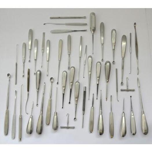 ORTHOPEDIE LOT DE CURETTES ET POINTES CARREES