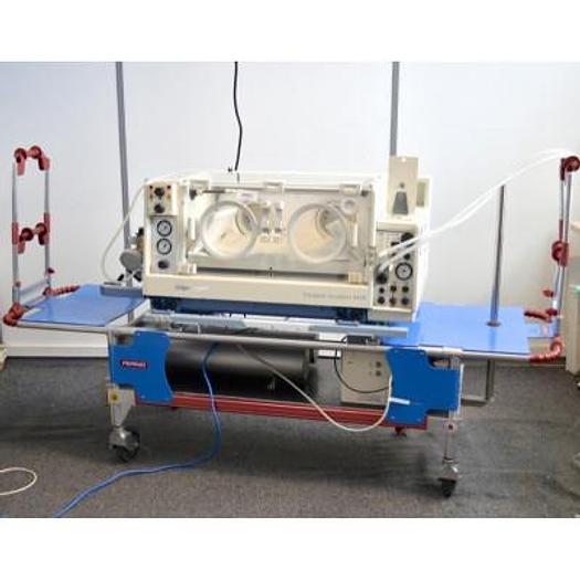 STATION DE REA NEONATALE DRAGER BABYLOG 2000 AVEC COUVEUSE DE TRANSPORT INCUBATOR 5400